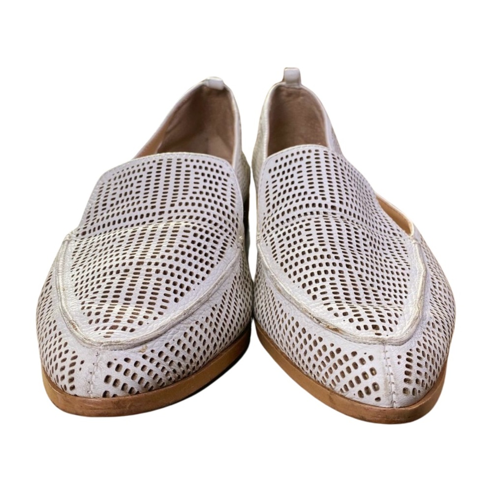 Vince Camuto Kandia White Leather Loafers Size 9 Clean Girl Quiet Luxury - Picture 6 of 12